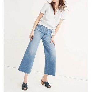 Madewell - Wide-Leg Crop Jeans/ Button-Front Edition Raw Hem